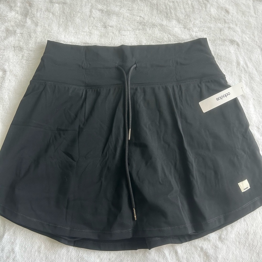 Ododos Women’s Black Athletic Skort with Drawstring Waist